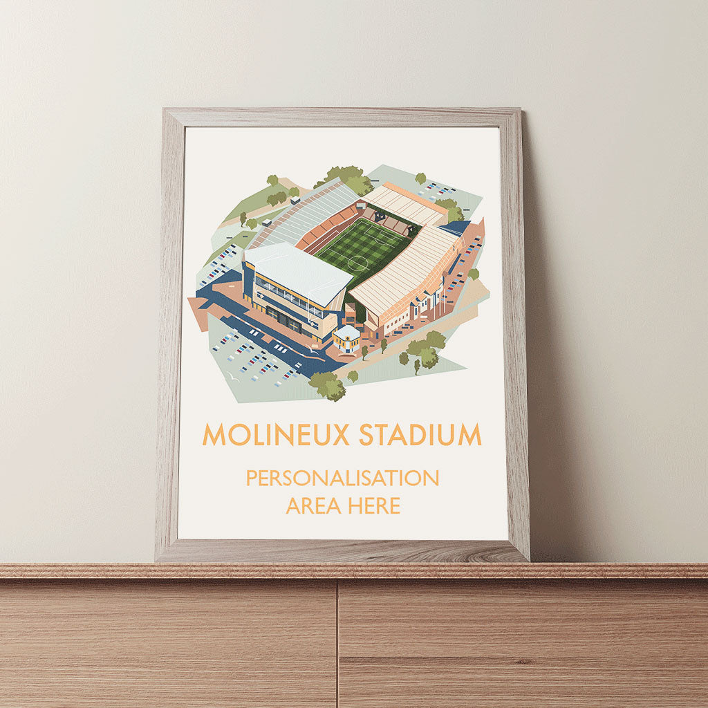 Molineux Stadium - 11x14 Art Print Unframed