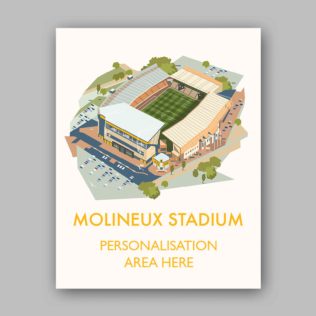 Molineux Stadium - 11x14 Art Print Unframed