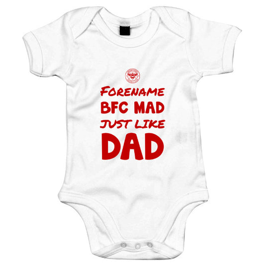 Brentford FC Mad Like Dad Baby Bodysuit