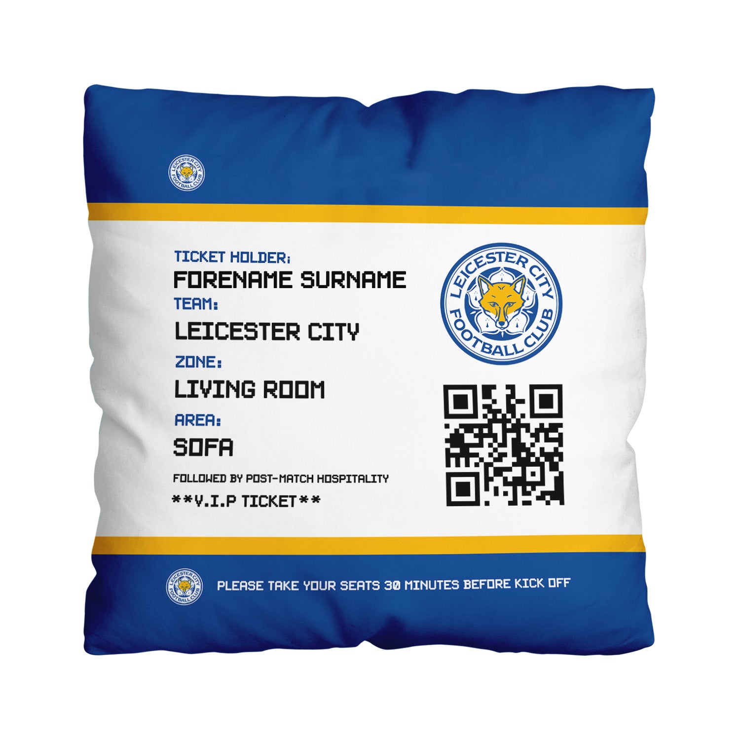 Leicester City FC Ticket 18" Cushion