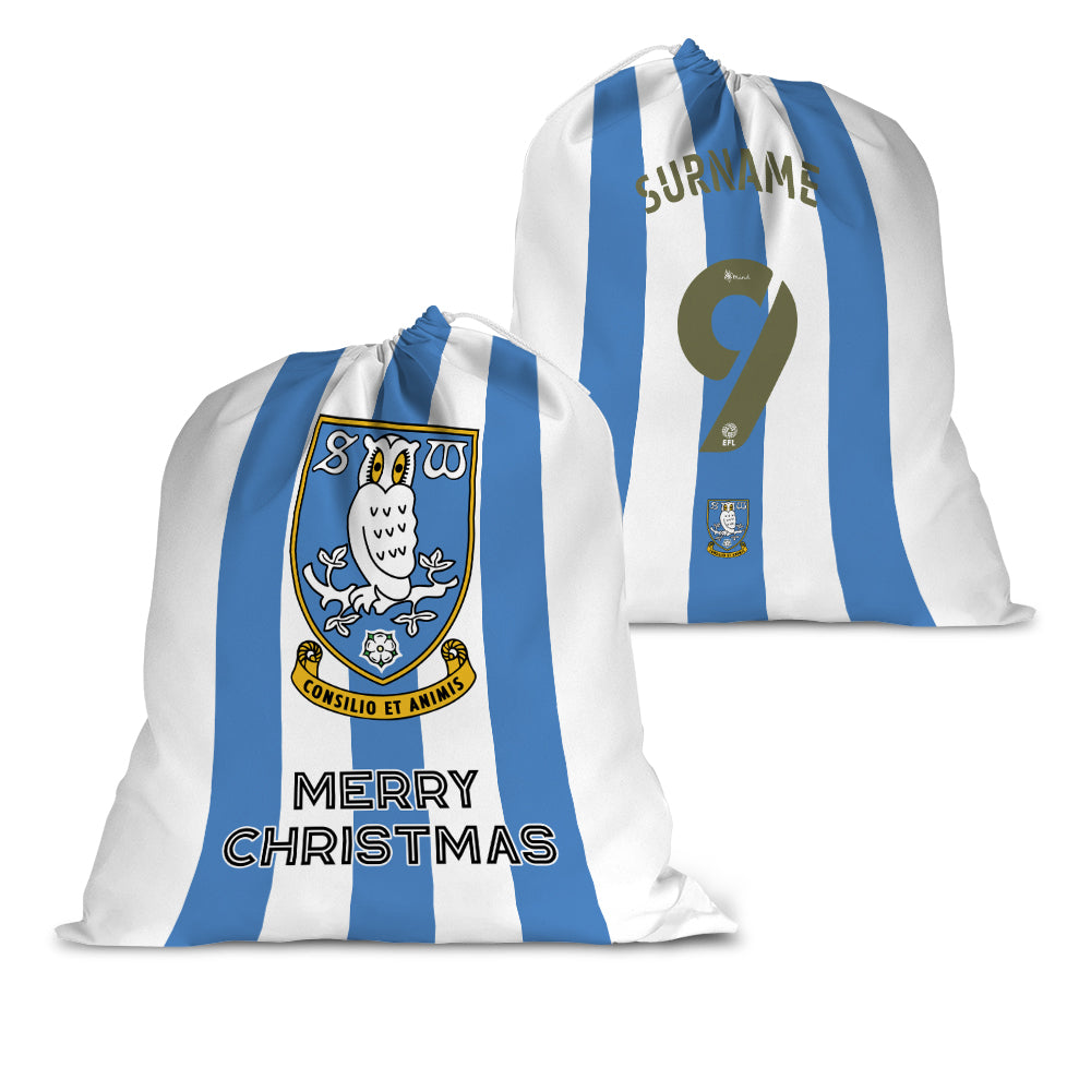 Sheffield Wednesday FC Back of Shirt Santa Sack