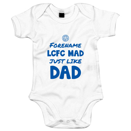 Leicester City FC Mad Like Dad Baby Bodysuit