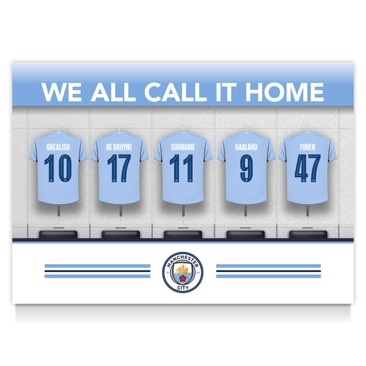 Manchester City FC Dressing Room Poster