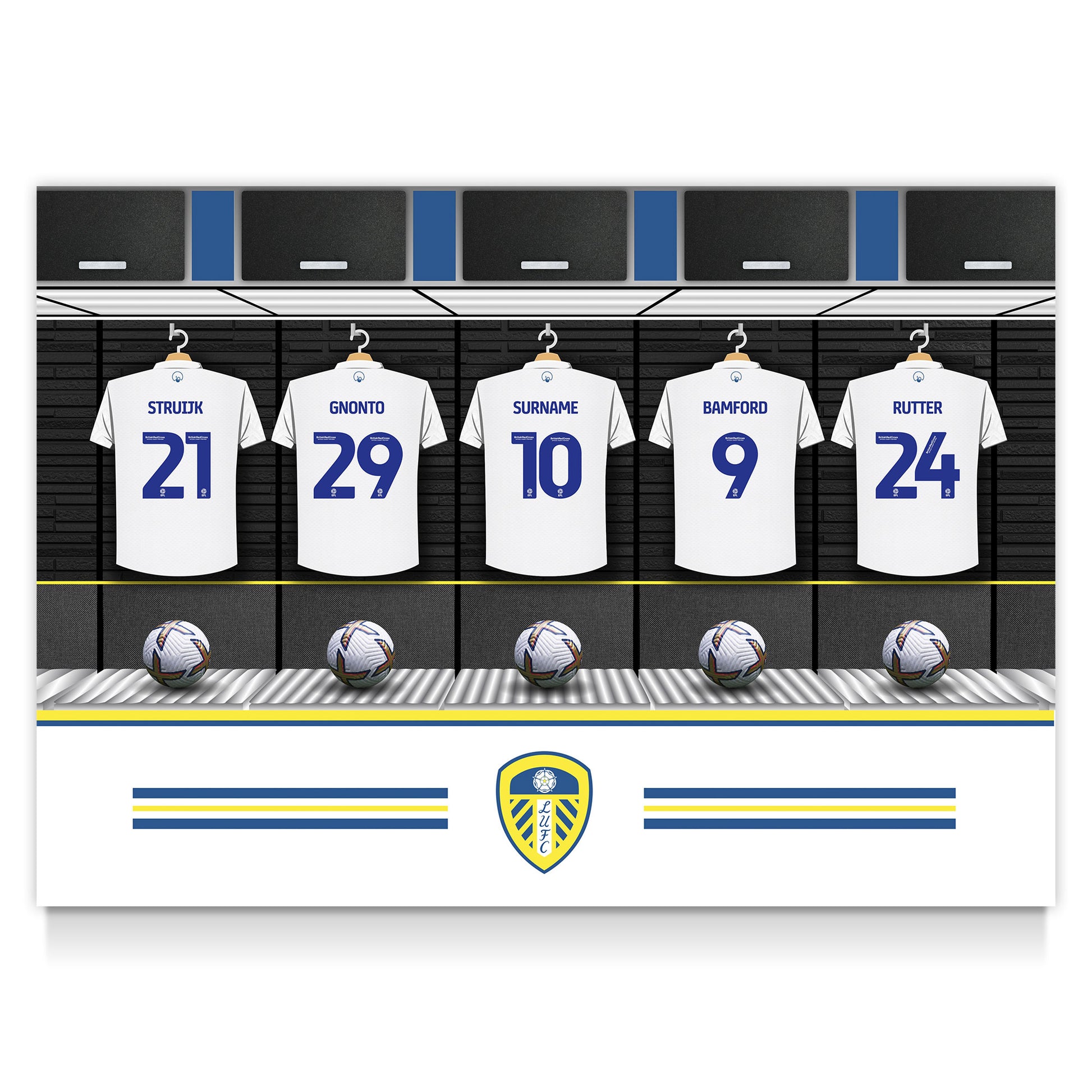 Leeds United FC Dressing Room Poster