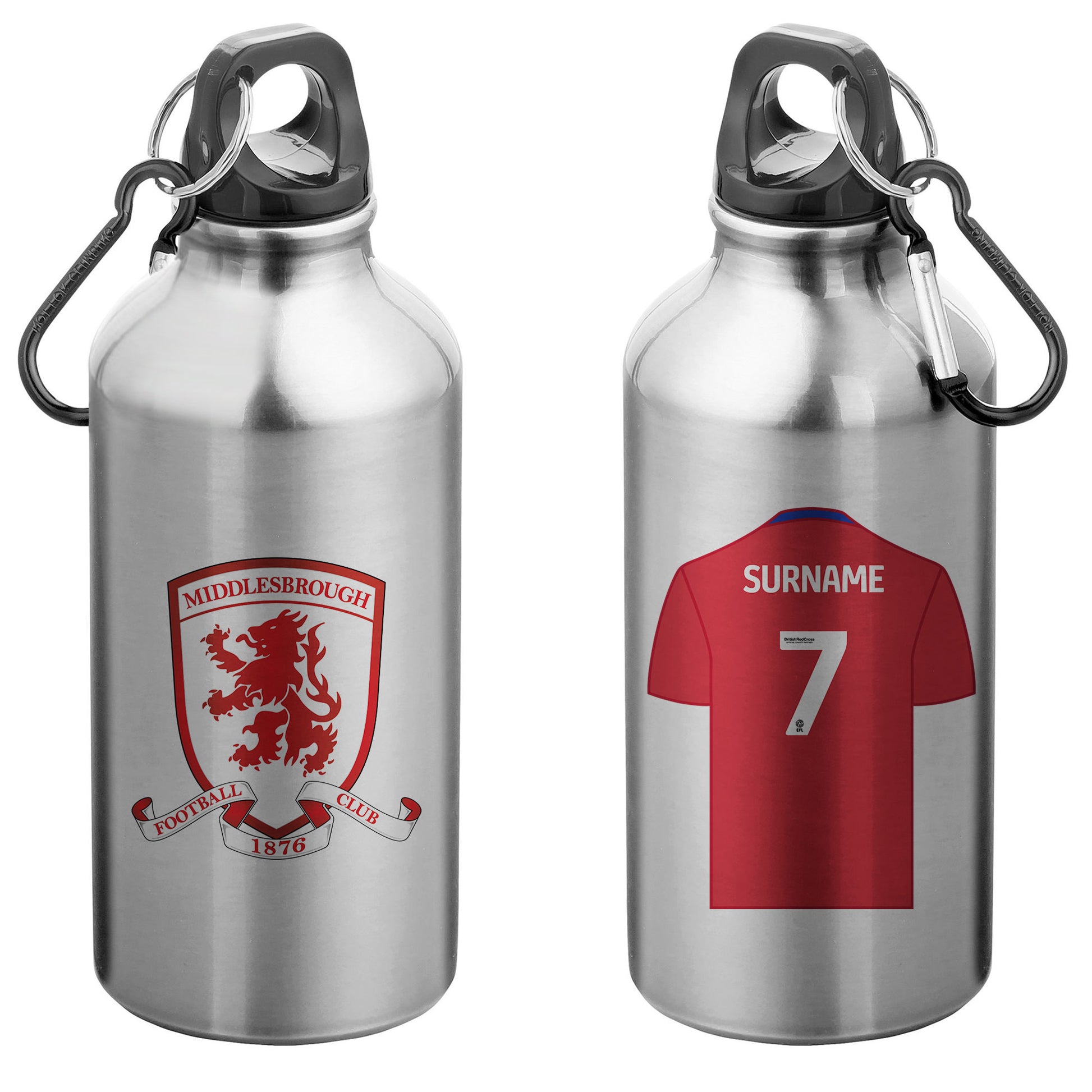 Middlesbrough FC Aluminium Sport Bottle with Carabiner