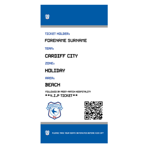 Cardiff City FC Ticket Beach Towel