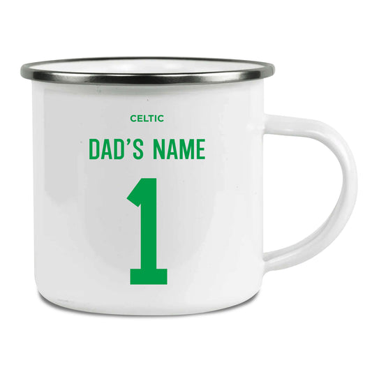 Celtic FC Back of Shirt Enamel Camping Mug for Dad