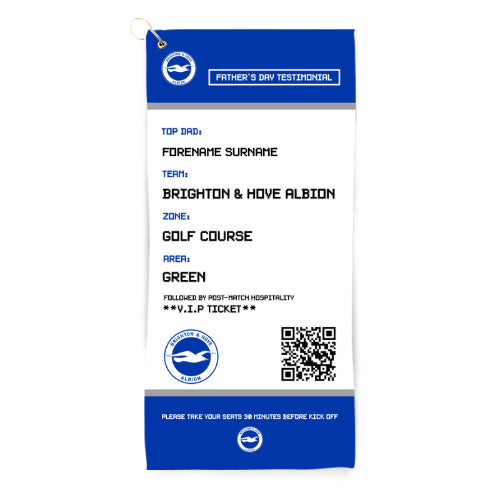 Brighton & Hove Albion FC FD Ticket Golf Towel