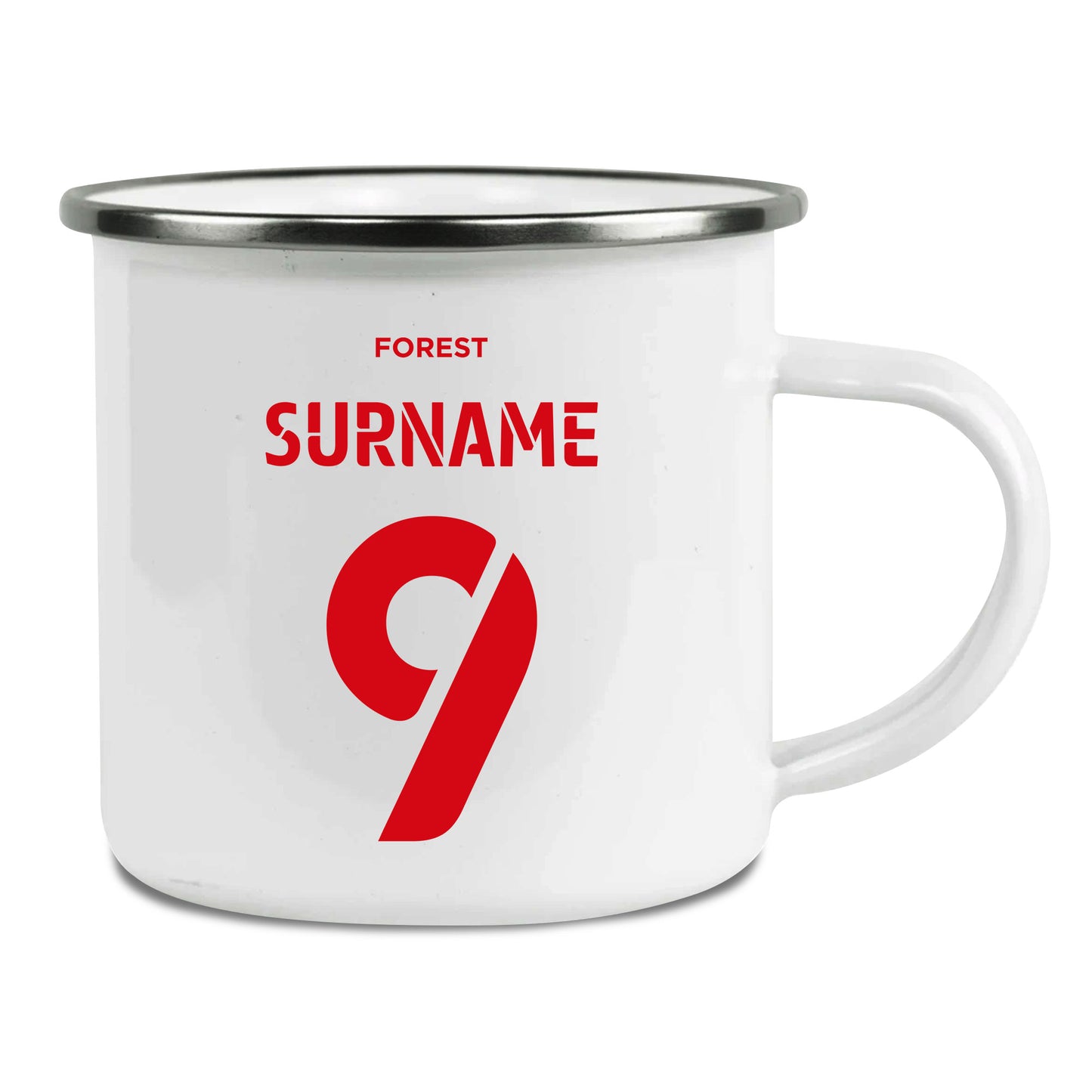 Nottingham Forest FC Back of Shirt Enamel Camping Mug