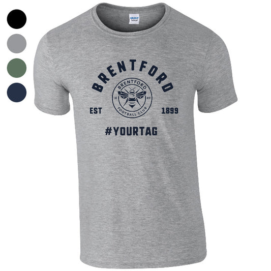 Brentford FC Vintage Hashtag T-Shirt