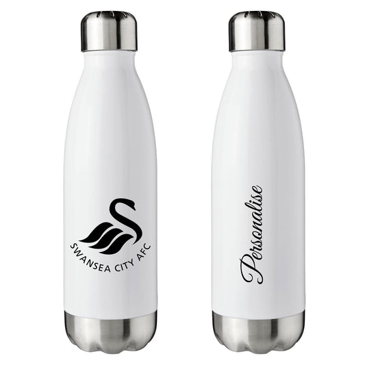 Swansea City White Insulated Water Bottle