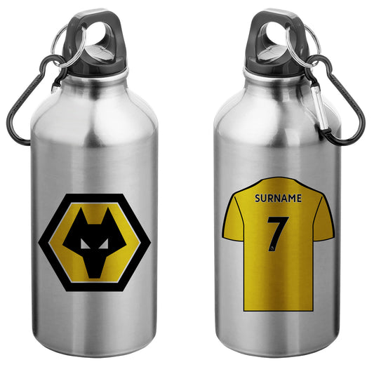 Wolves Aluminium Sport Bottle with Carabiner