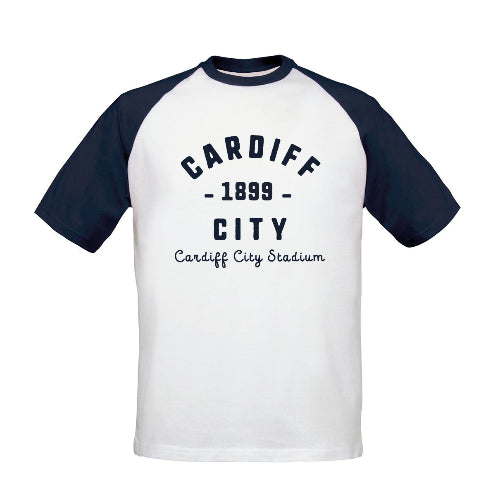 Cardiff City FC Stadium Vintage Baseball T-Shirt