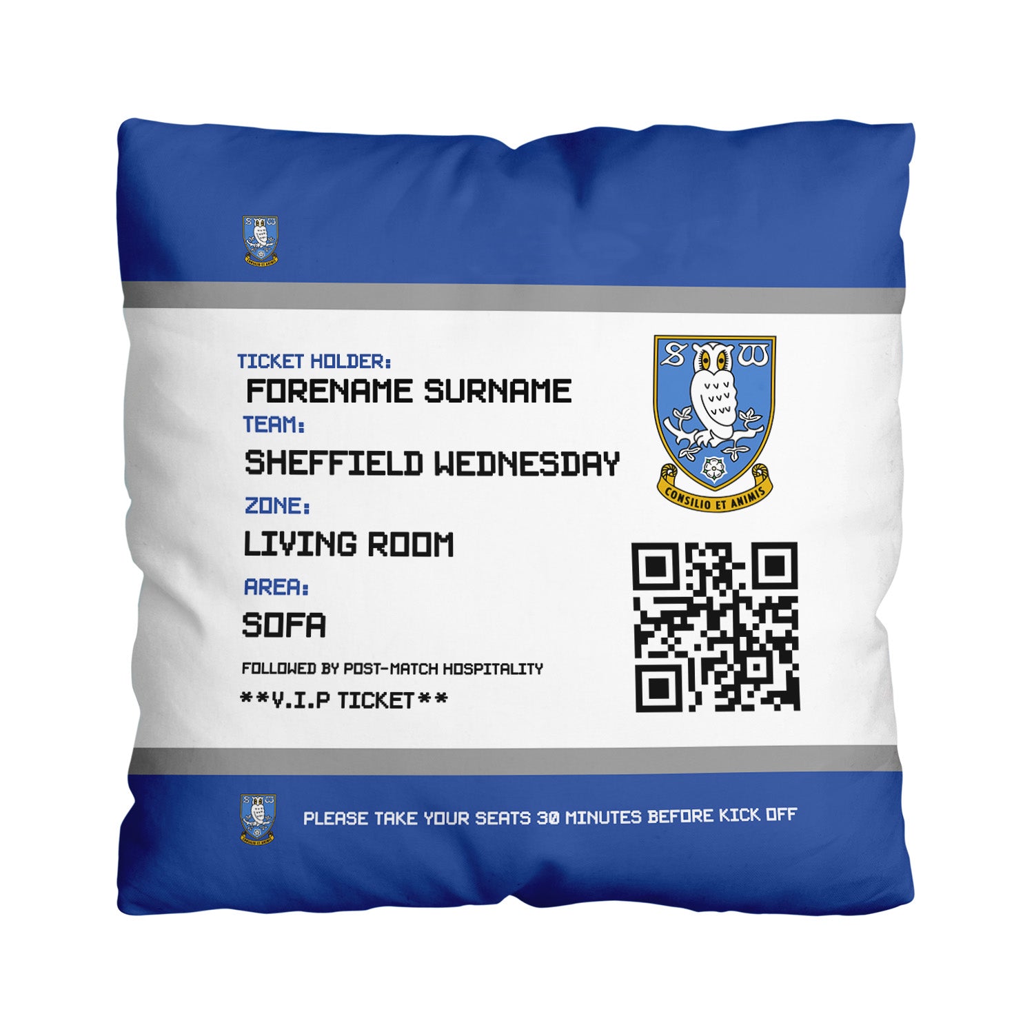 Sheffield Wednesday FC Ticket 18" Cushion