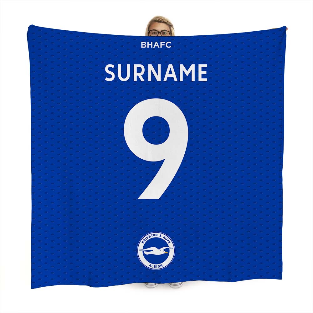 Brighton & Hove Albion Back of Shirt Fleece Blanket