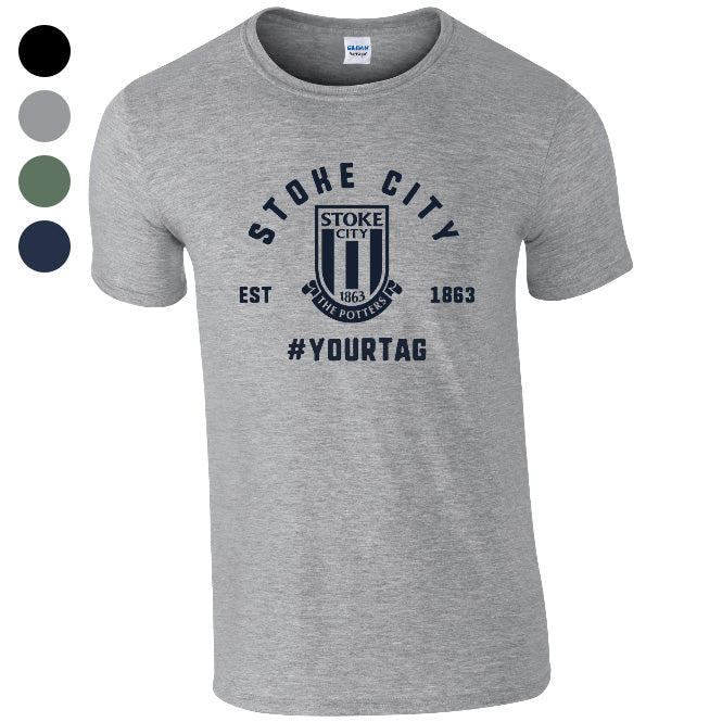 Stoke City FC Vintage Hashtag T-Shirt