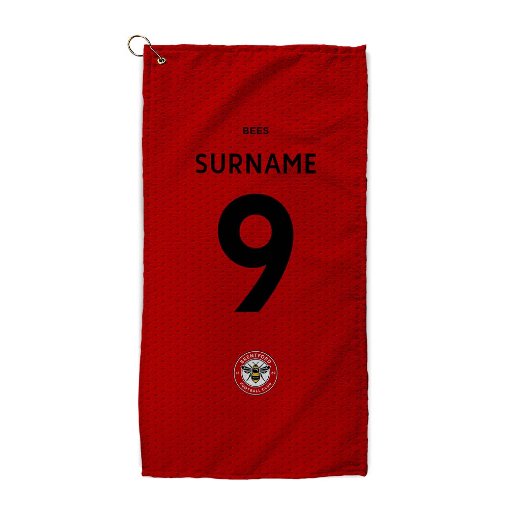 Brentford FC Back of Shirt Golf Towel