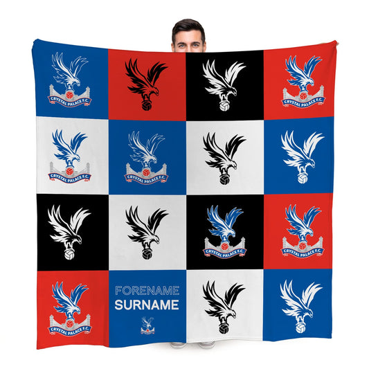 Crystal Palace FC Chequered Fleece Blanket