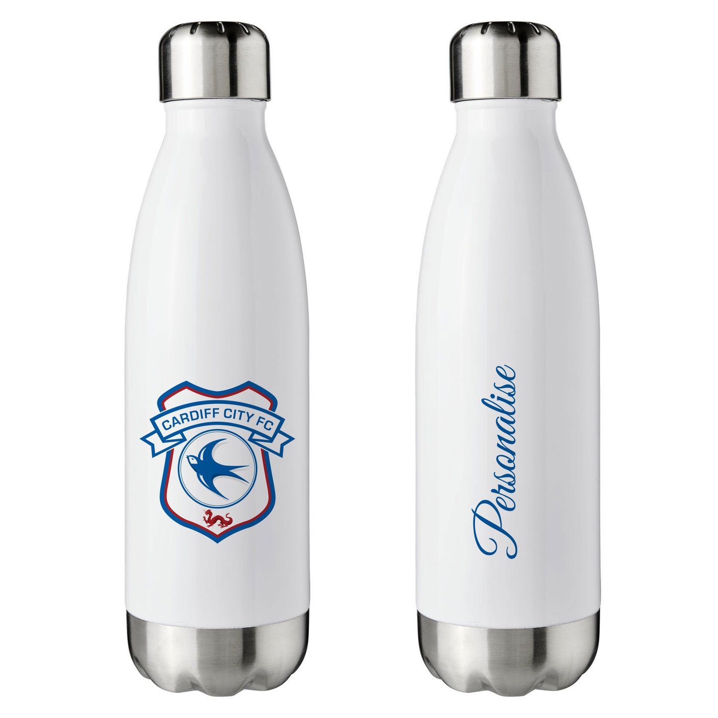 Cardiff City White Insulated Water Bottle