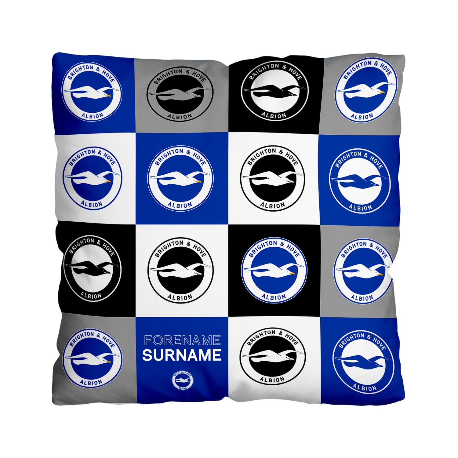 Brighton & Hove Albion FC Chequered 18" Cushion