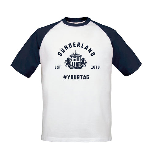 Sunderland AFC Vintage Hashtag Baseball T-Shirt