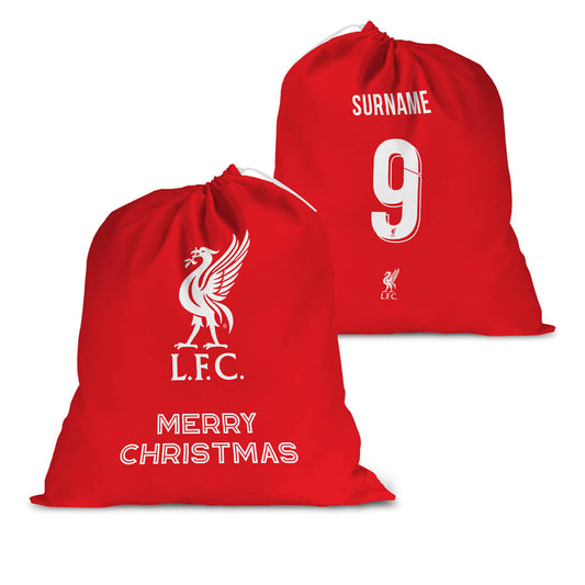 Liverpool FC Back of Shirt Santa Sack