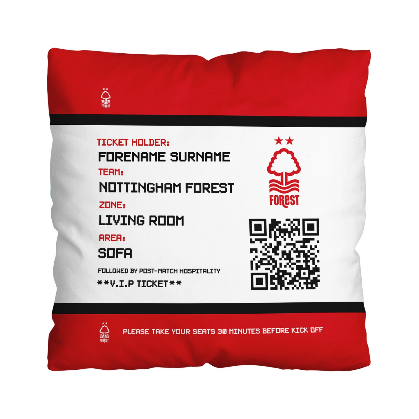 Nottingham Forest FC Ticket 18" Cushion