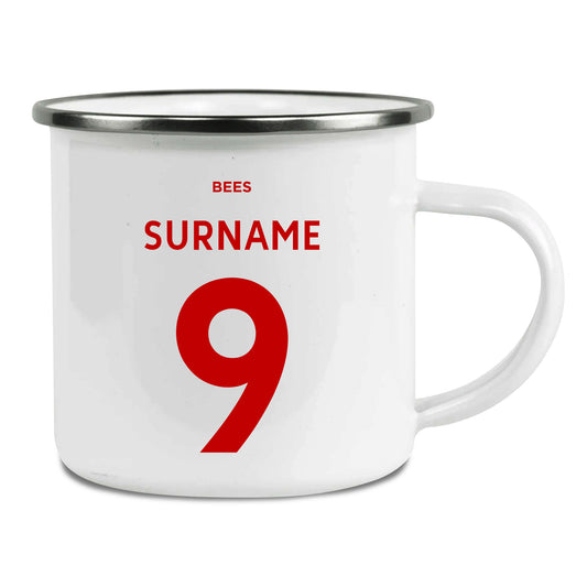 Brentford FC Back of Shirt Enamel Camping Mug