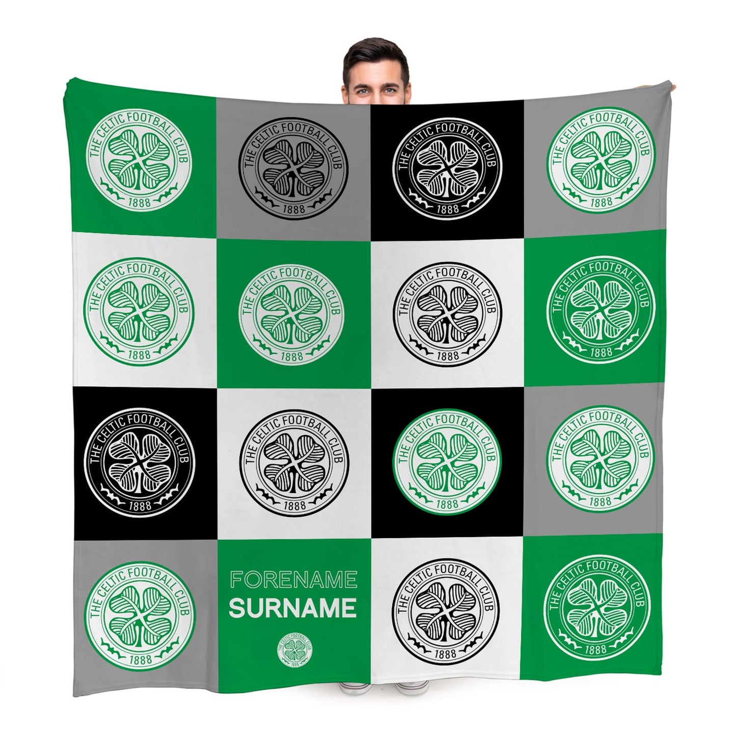 Celtic FC Chequered Fleece Blanket