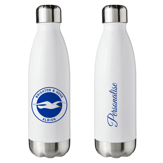 Brighton & Hove Albion Crest White Insulated Water Bottle