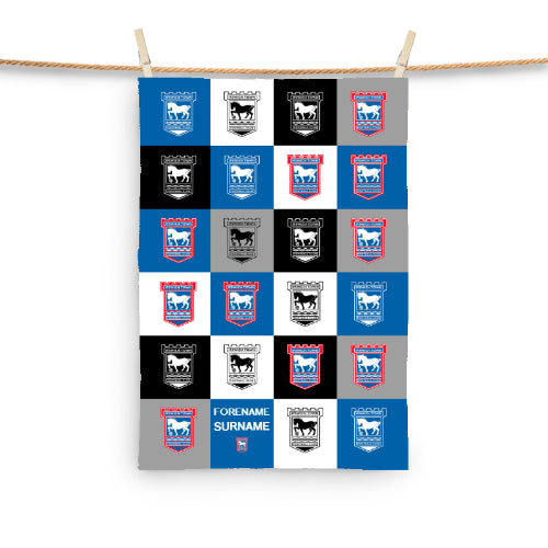 Ipswich Town Chequered Tea Towel