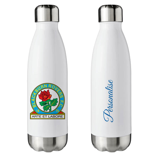 Blackburn Rovers Crest White Insulated Water Bottle