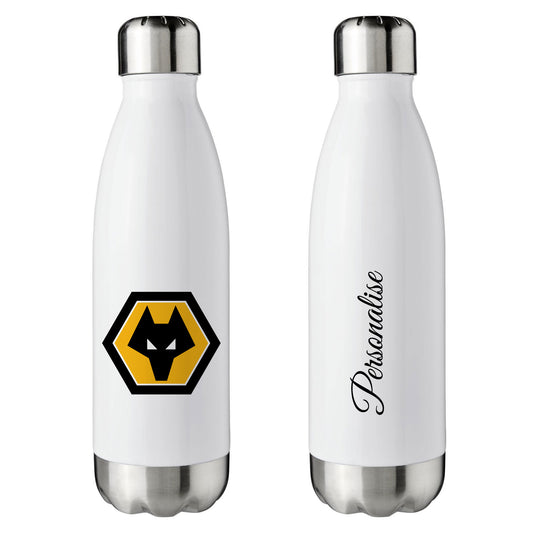 Wolverhampton Wanderers Crest White Insulated Water Bottle