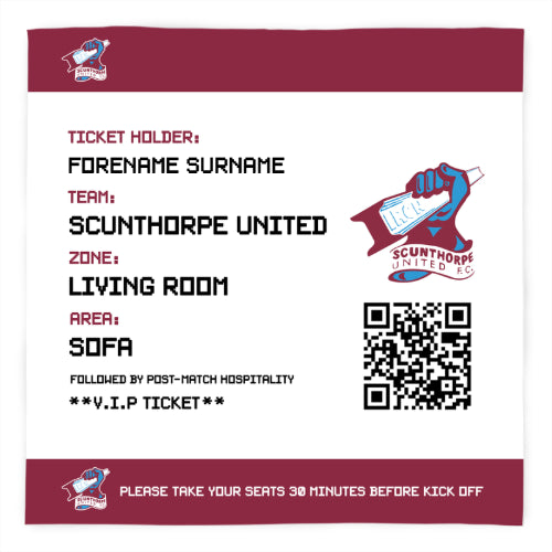 Scunthorpe United Ticket Fleece Blanket