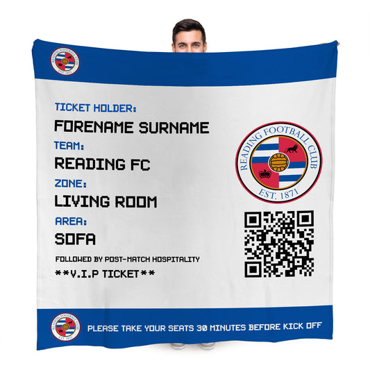 Reading FC FD Ticket Fleece Blanket