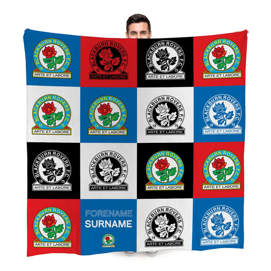 Blackburn Rovers FC Chequered Fleece Blanket