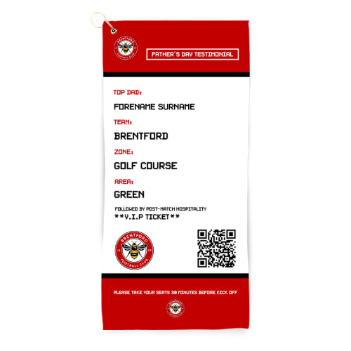 Brentford FC FD Ticket Golf Towel