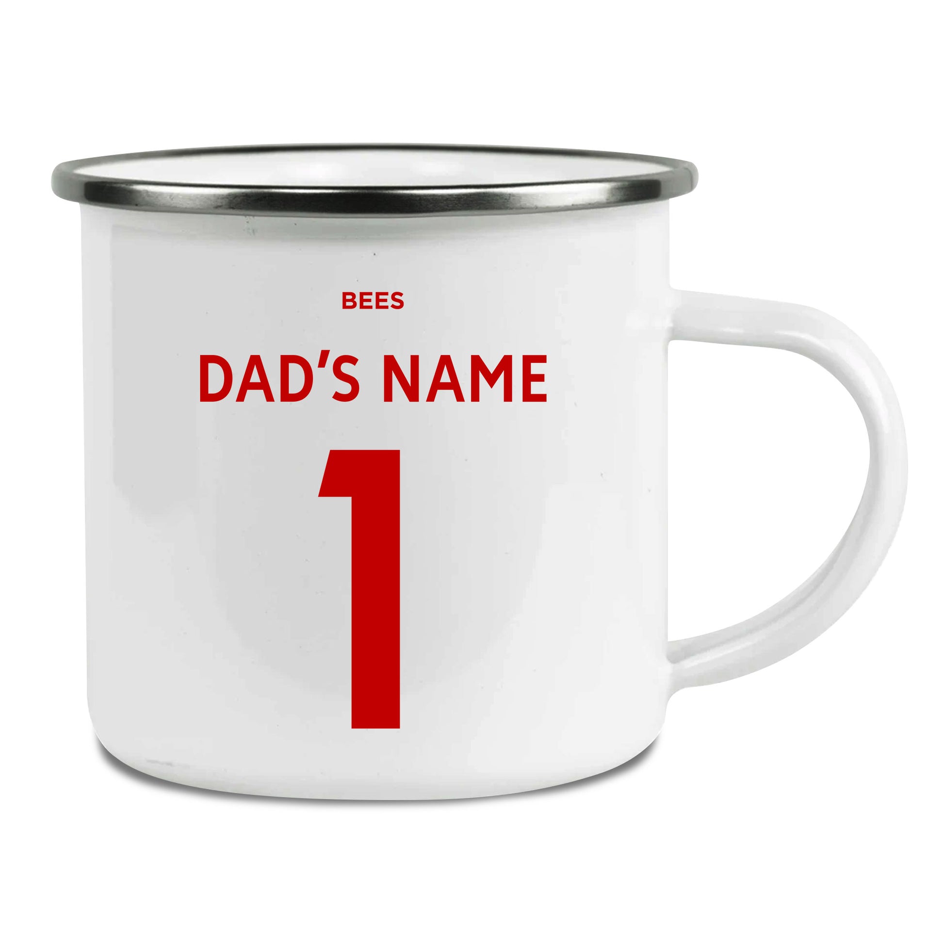 Brentford FC Back of Shirt Enamel Camping Mug for Dad