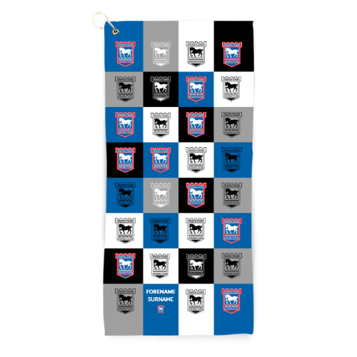 Ipswich Town Chequered Golf Towel