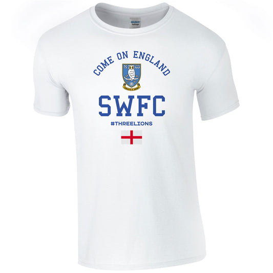 Sheffield Wednesday FC Come On England Adult T-Shirt (White)