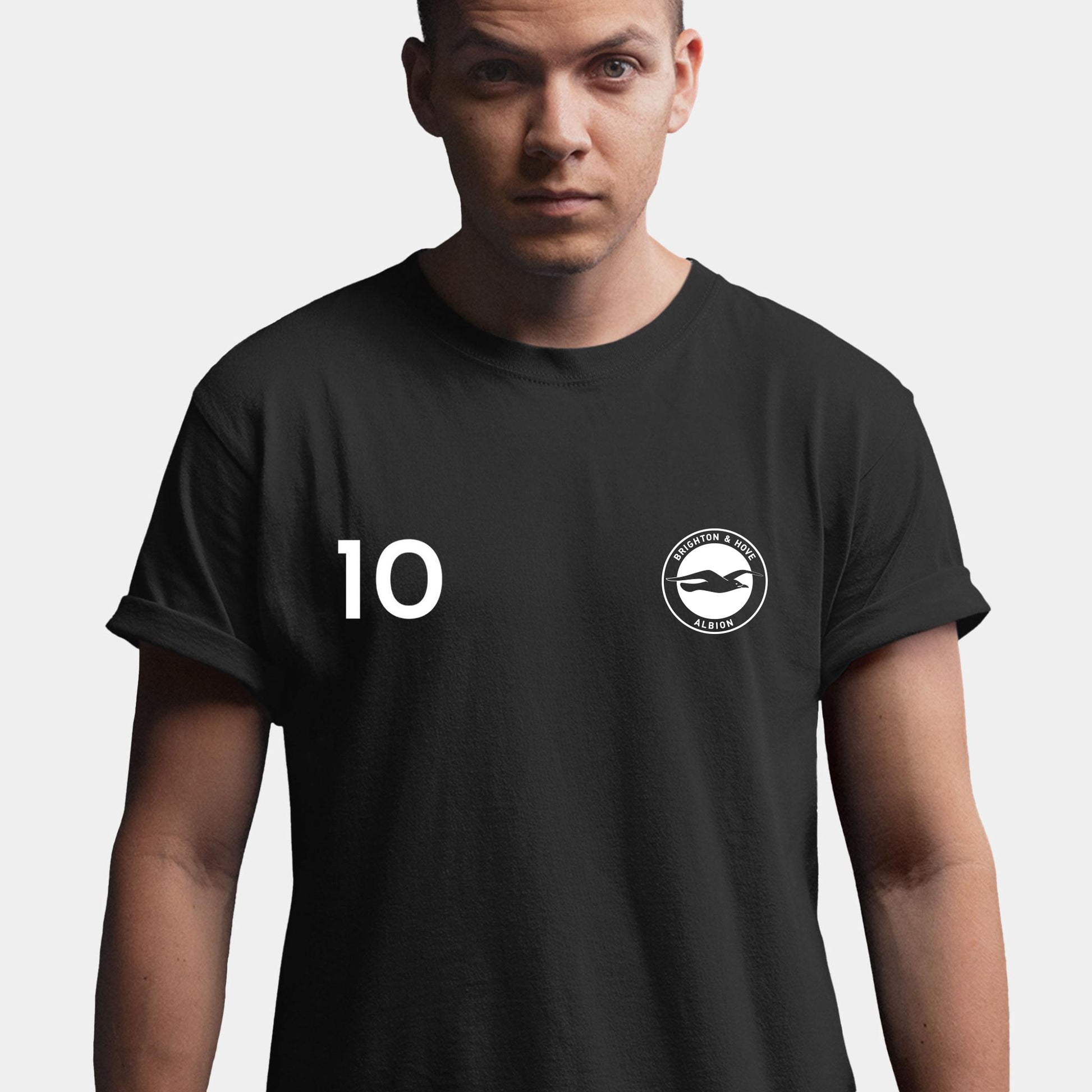 Brighton & Hove Albion FC Retro Men's T-Shirt - Black