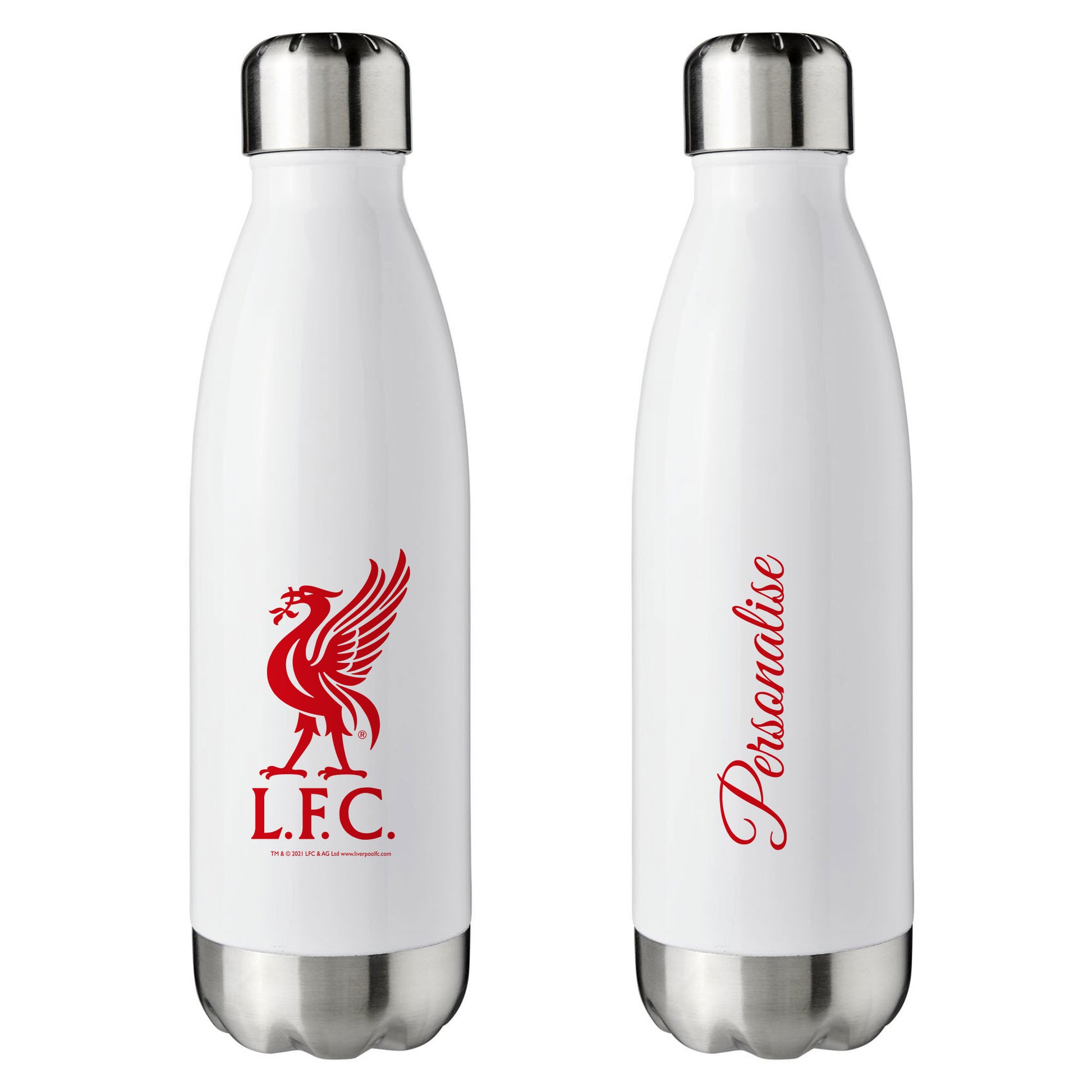 Liverpool Crest White Insulated Water Bottle