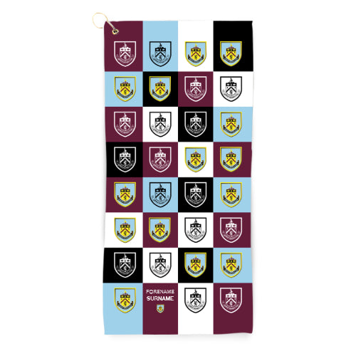 Burnley FC Chequered Golf Towel