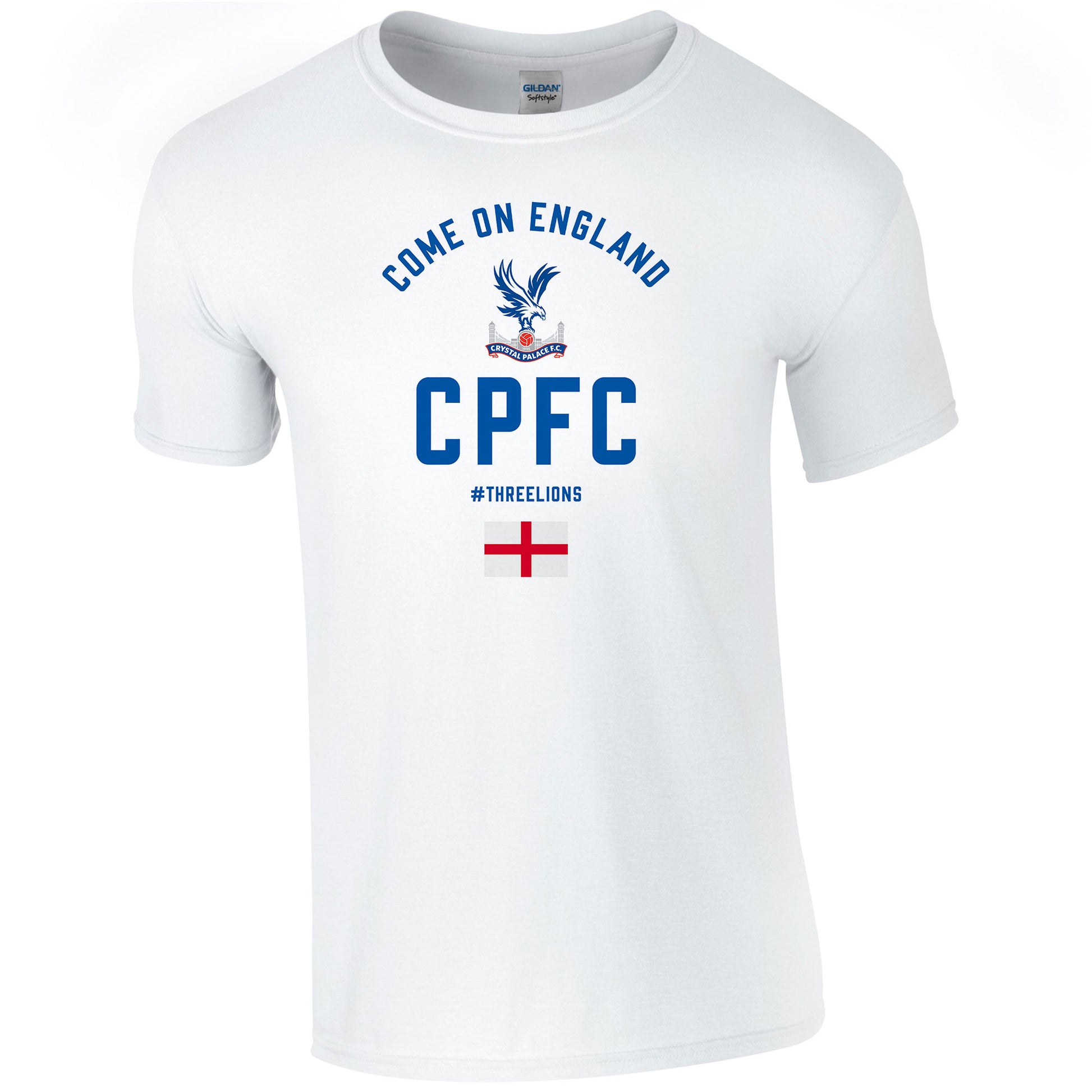 Crystal Palace FC Come On England Adult T-Shirt (White)