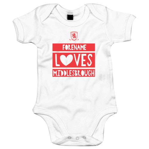 Middlesbrough FC Loves Baby Bodysuit