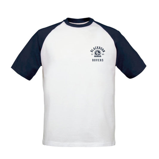 Blackburn Rovers FC Vintage Badge Baseball T-Shirt