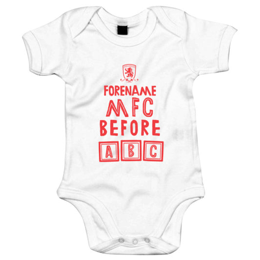 Middlesbrough FC Before ABC Baby Bodysuit