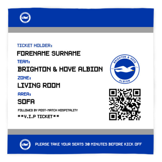 Brighton & Hove Albion FC FD Ticket Fleece Blanket