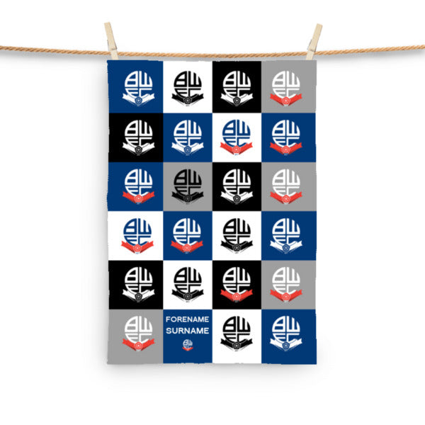 Bolton Wanderers Chequered Tea Towel