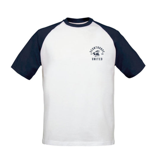 Scunthorpe United FC Vintage Badge Baseball T-Shirt